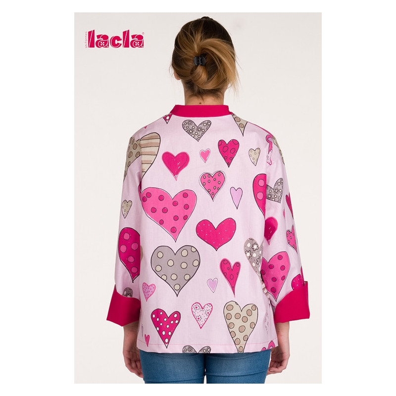 Chaqueta de cocina estampado corazones - Uniformes hostelería casadelasbatas.com