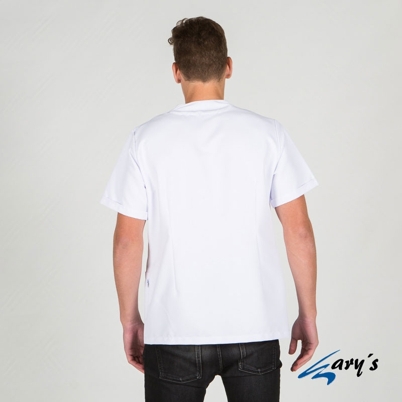 Blusa de caballero Bambu de microfibra blanca - Uniformes estética