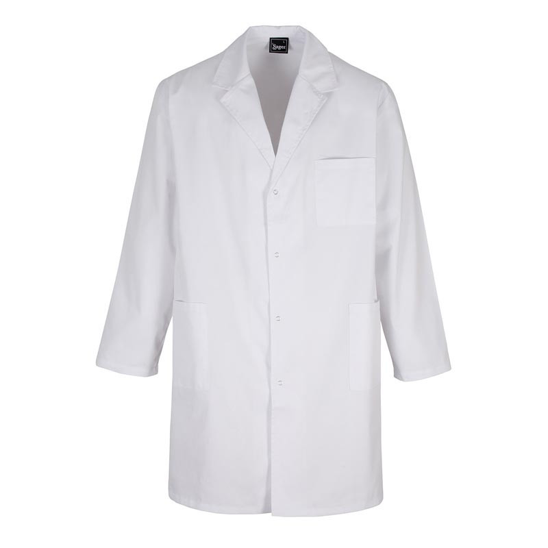 Bata de laboratorio con botones de presión Sager - Batas con envío 24 / 48 horas