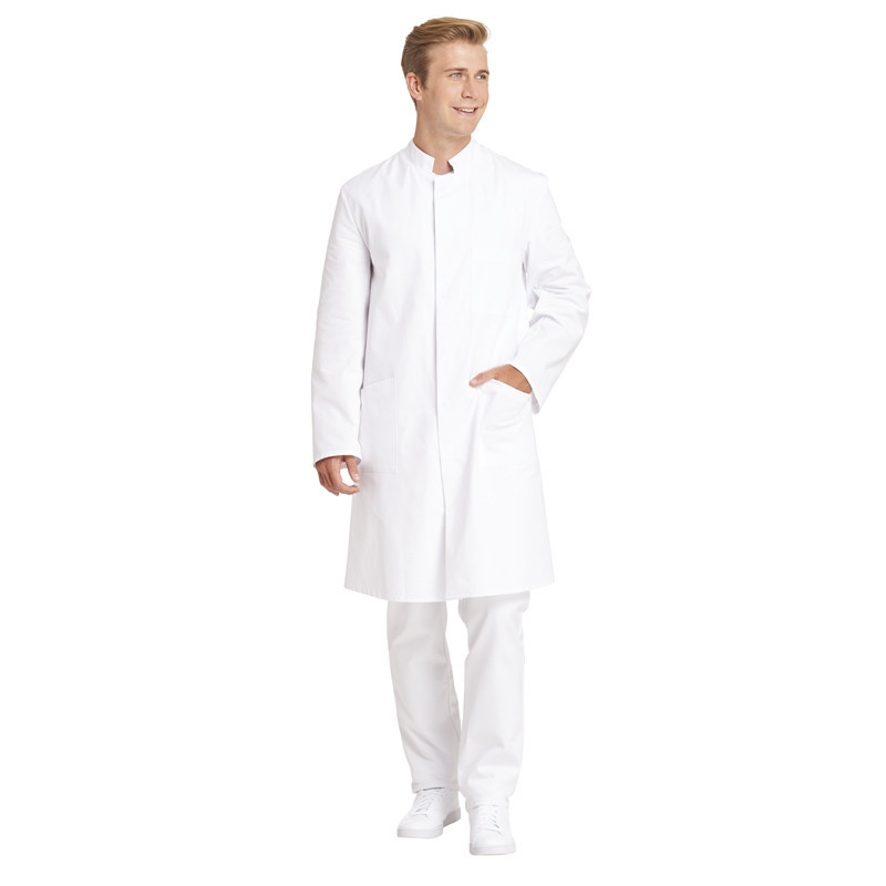 Bata de laboratorio de hombre cuello mao de algodón  Leiber - Uniformes farmacia