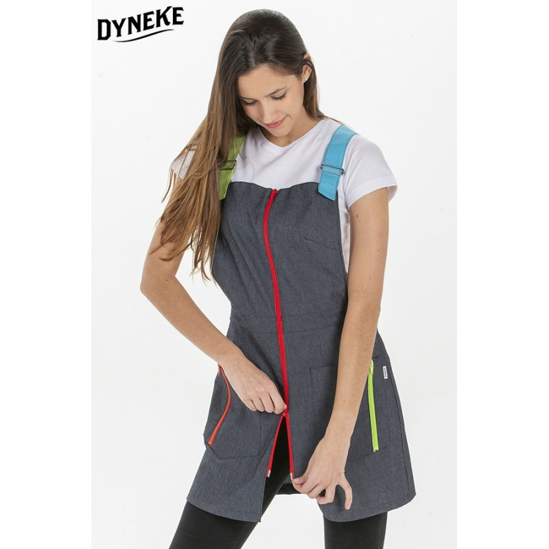 Pichi tejano cremalleras de colores  Dyneke - Envío 24 / 48 horas