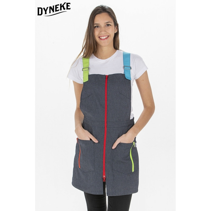 Pichi tejano cremalleras de colores  Dyneke - Envío 24 / 48 horas