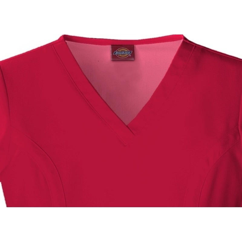Camisola enfermería roja con tejido elástico Stretch Dickies Medical - casadelasbatas.com