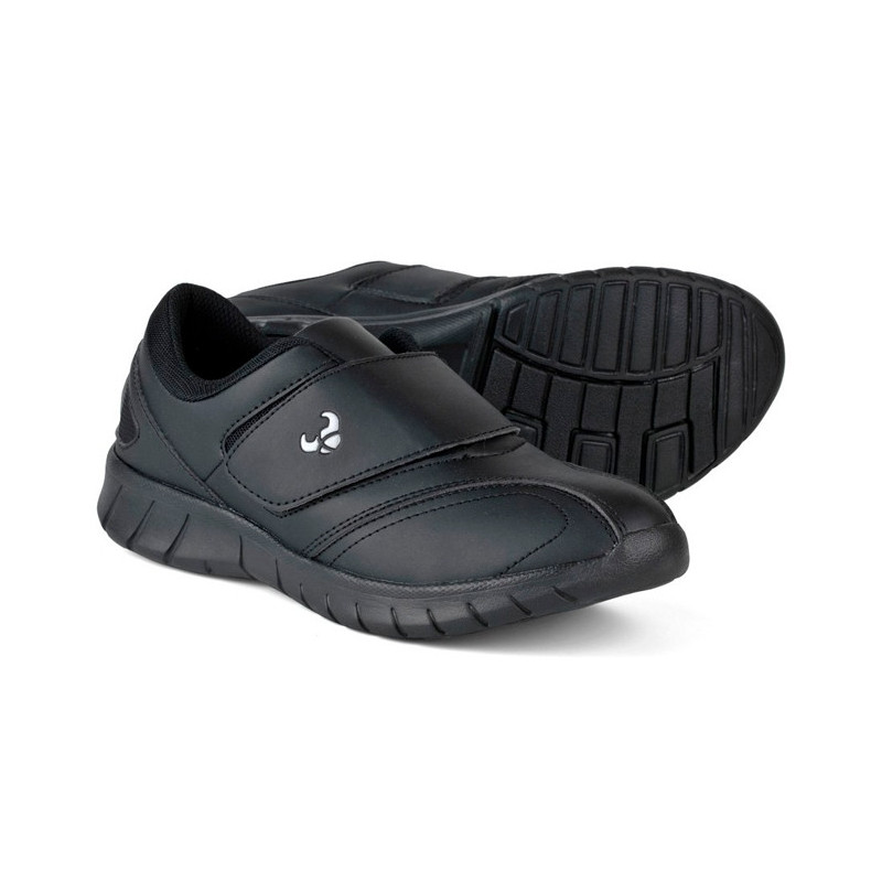 Zapato unisex negro ajustable con velcro Bo Suecos - casadelasbatas.com
