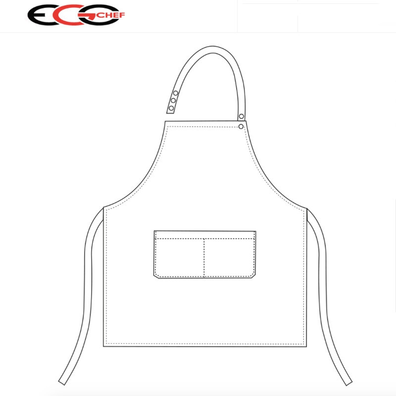 Delantal con peto corto corazones de Egochef - casadelasbatas.com