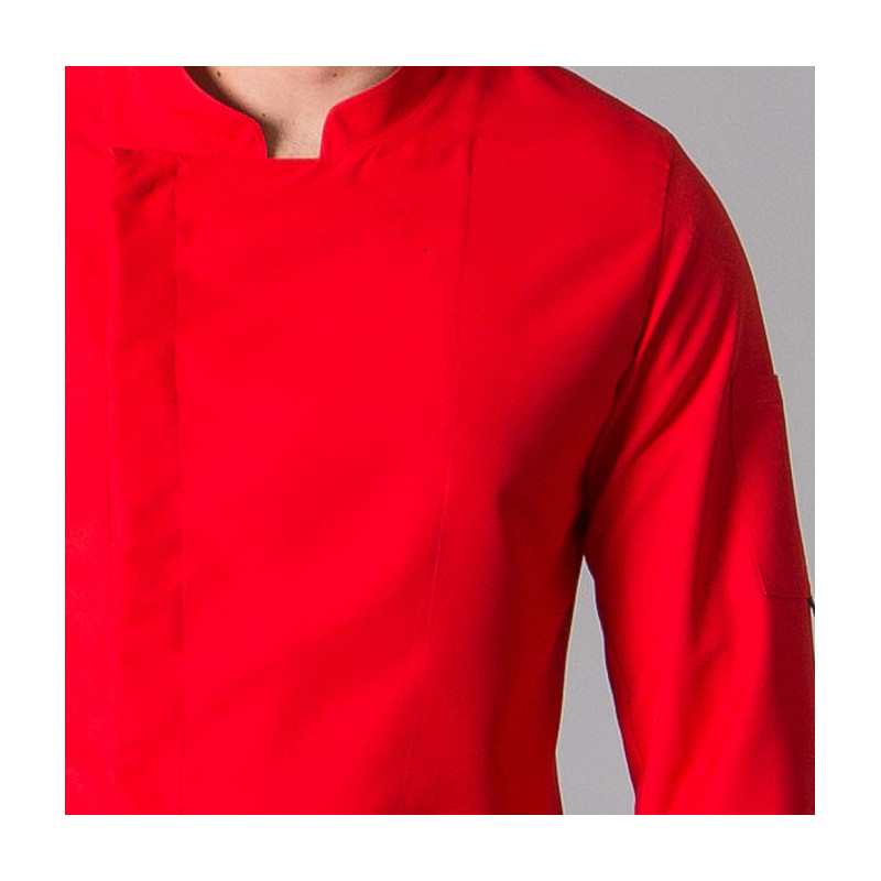 Chaqueta cocina de microfibra Vidal roja - Gary's