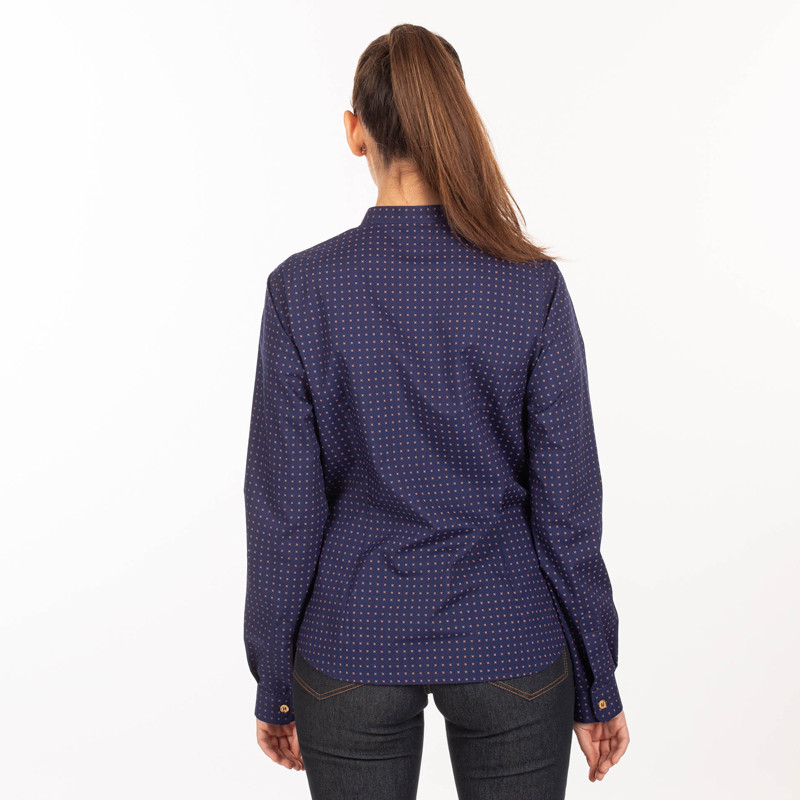 Camisas hostelería chica estampada Gaviotas marino Gary's - Uniformes recepcionistas y camareras
