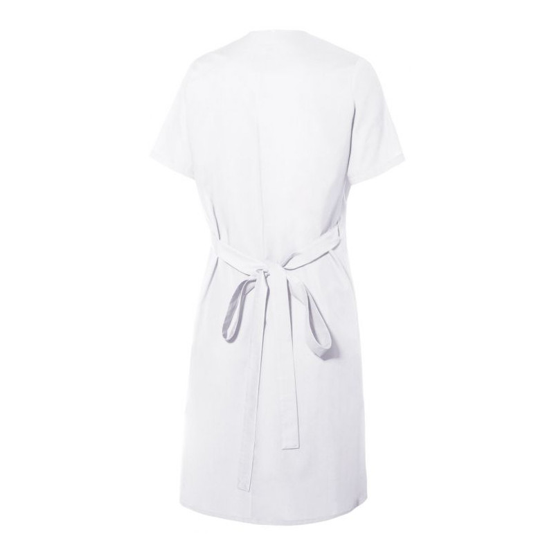 Bata mujer cruzada manga corta blanca - Velilla