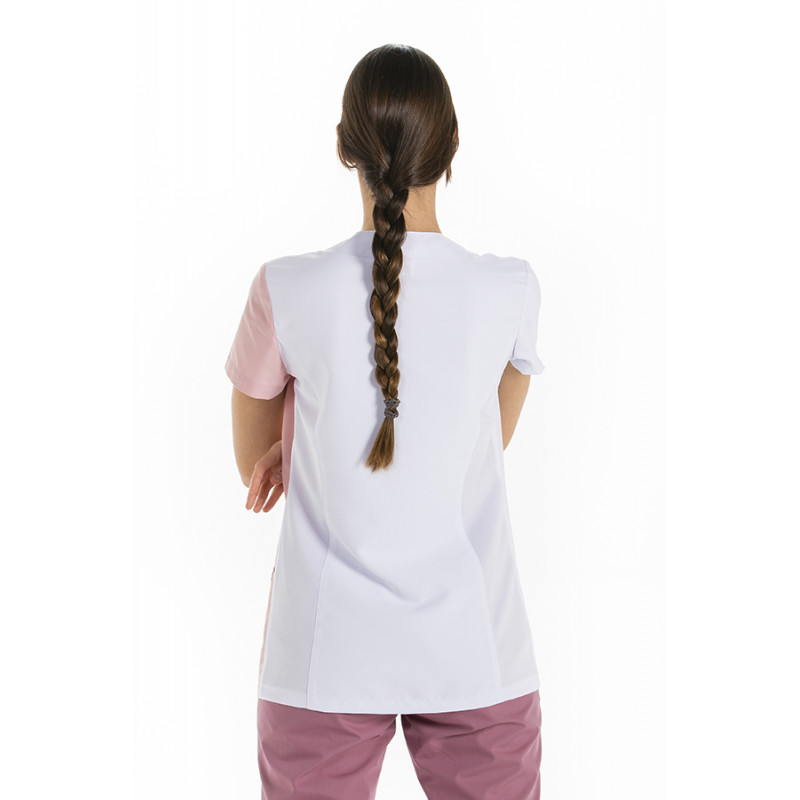 Chaqueta de mujer asimétrica microfibra rosa - Dyneke