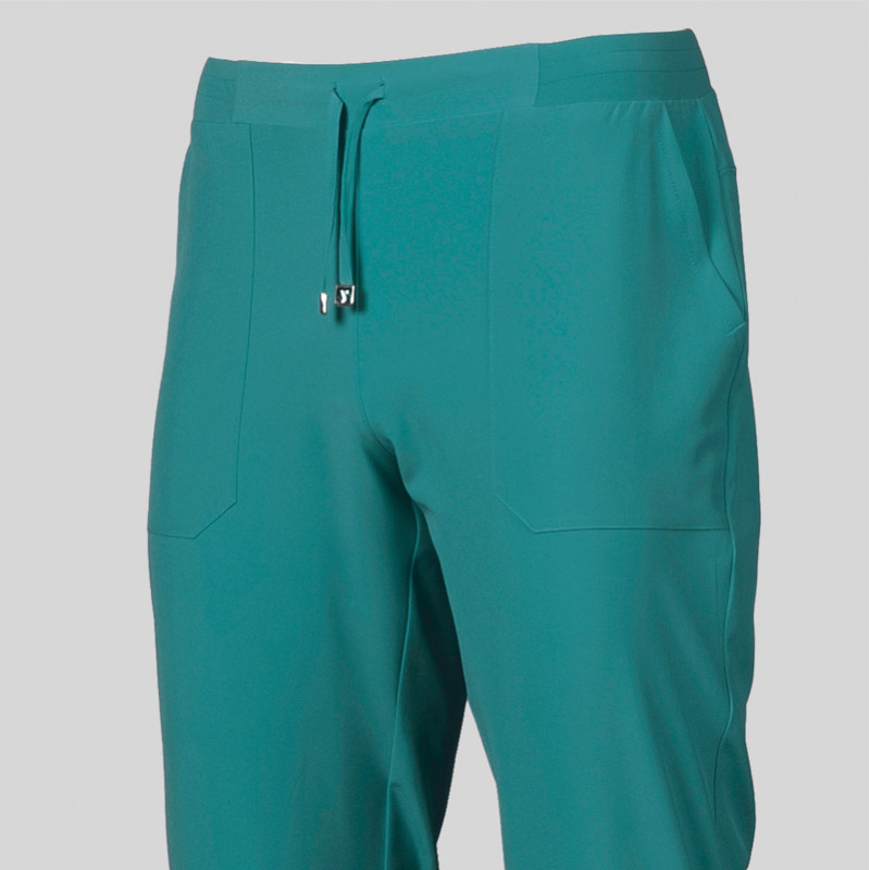 Pantalón sanitario Jogger verde de microfibra 360 - Gary's