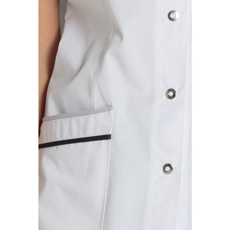 Chaqueta manga corta vivos negro - Uniformes enfermera, farmacias y clínicas - Ropa de trabajo
