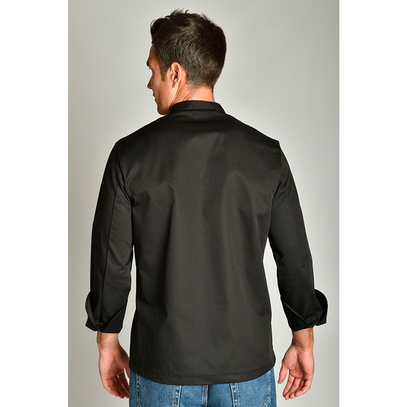 Chaqueta de cocinero negra manga larga - Dyneke