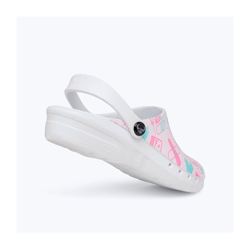 Zueco enfermera Oden Fusion estampado Medical rosa - Suecos