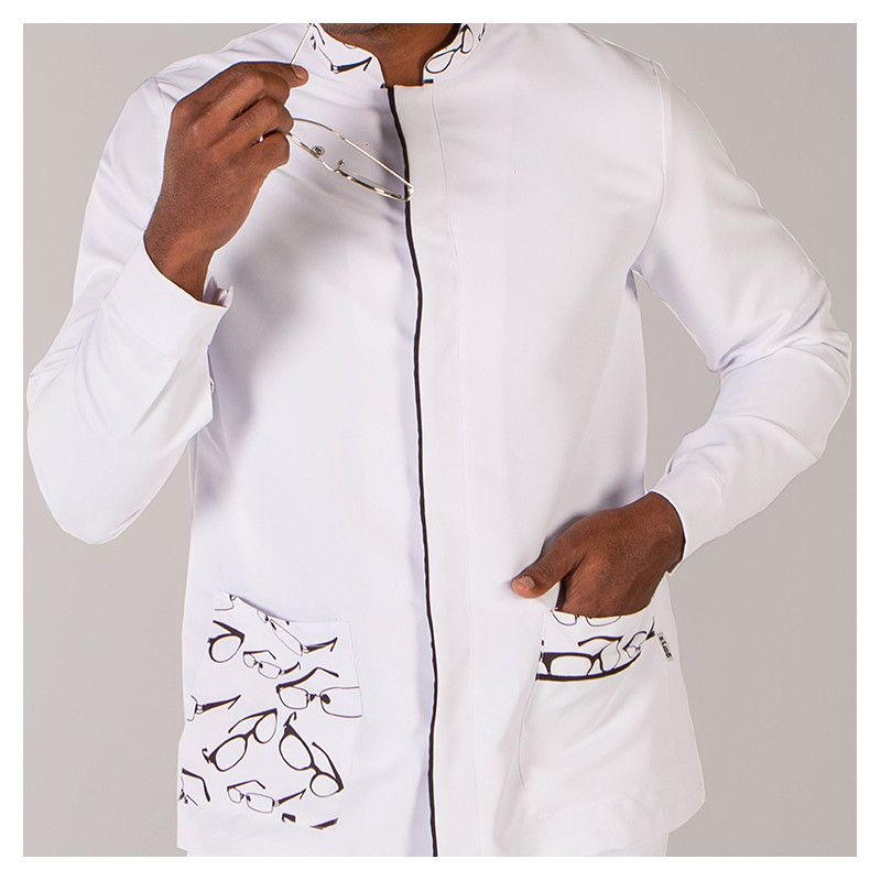 Chaqueta para óptica hombre de microfibra blanca Ferrán - Gary's