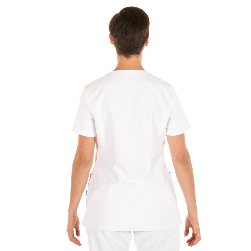 Camisola pijama de mujer Agata tejido Elastik blanco - Gary's