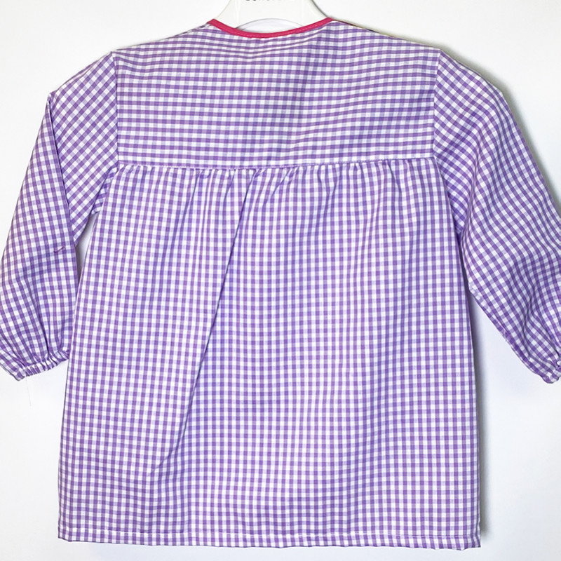Bata escolar lila acuarelas - Outlet