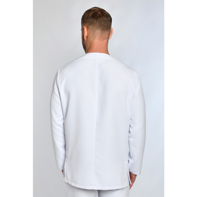 Chaqueta laboral de hombre microfibra blanca - Dyneke