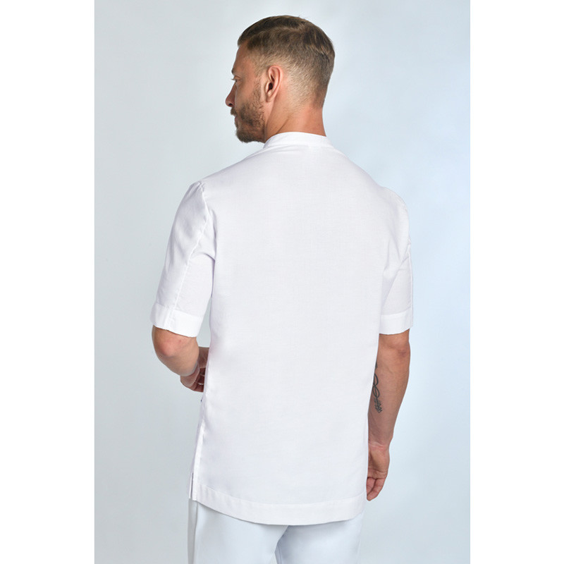 Casaca sanidad hombre cuello mao blanca - Dyneke