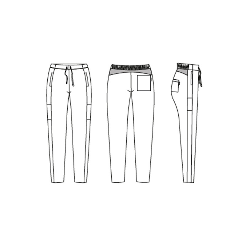 Pantalón laboral blanco con bajos de pitillo Red Line - Gary's