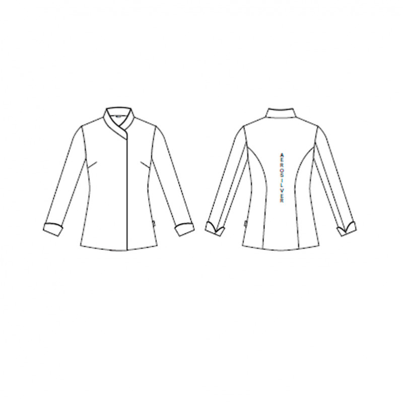 Chaqueta cocinera negra con vivos contraste Dana - Gary's