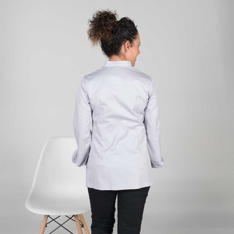 Chaqueta de cocinera gris perla Catania - Gary's