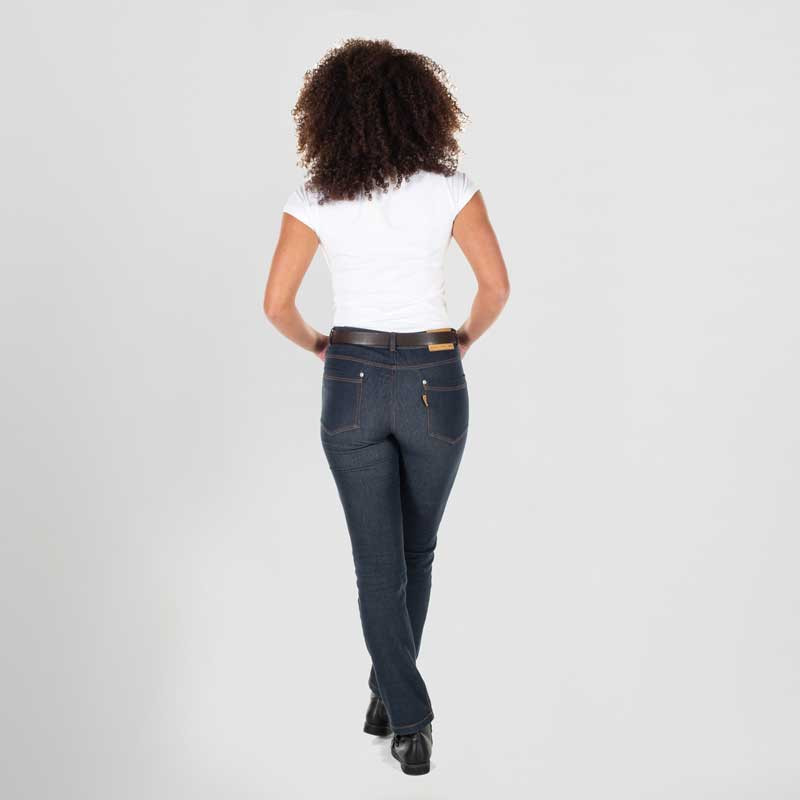 Pantalón vaquero elástico de mujer marino talle medio Gary's - Oferta