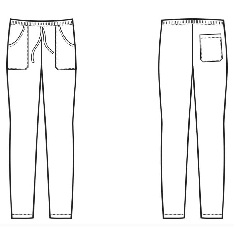 Pantalón sanitario de microfibra blanco Isacco - casadelasbatas.com