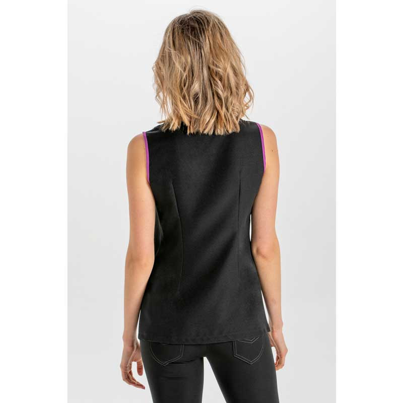 Chaqueta sin mangas para peluquería y estética estampado León - Dyneke 8610725