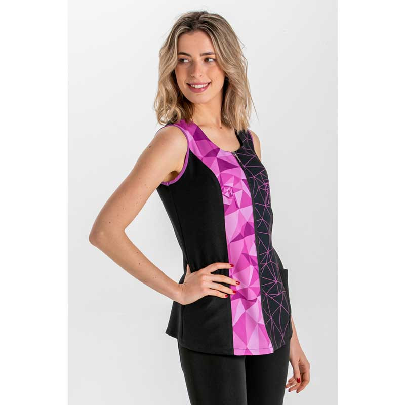 Chaqueta sin mangas para peluquería y estética estampado León - Dyneke 8610725