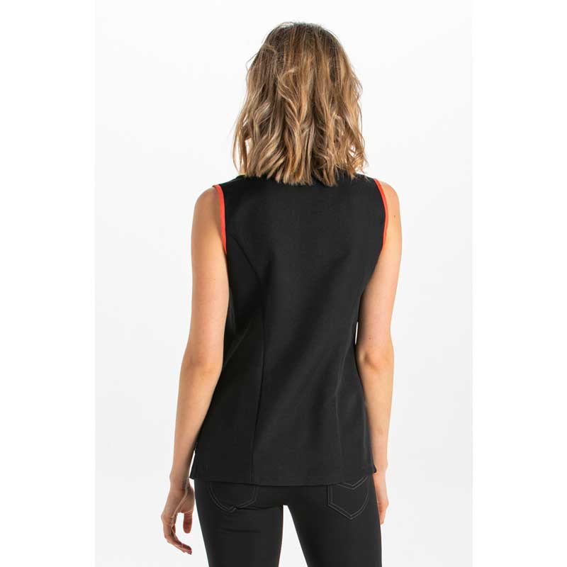 Chaqueta para comercio y estética sin mangas estampado Saludos - Dyneke 8639725