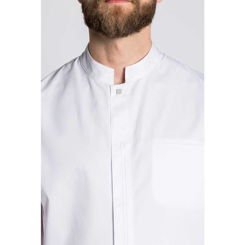 Chaqueta caballero blanca con cuello tirilla - Dyneke 8515700
