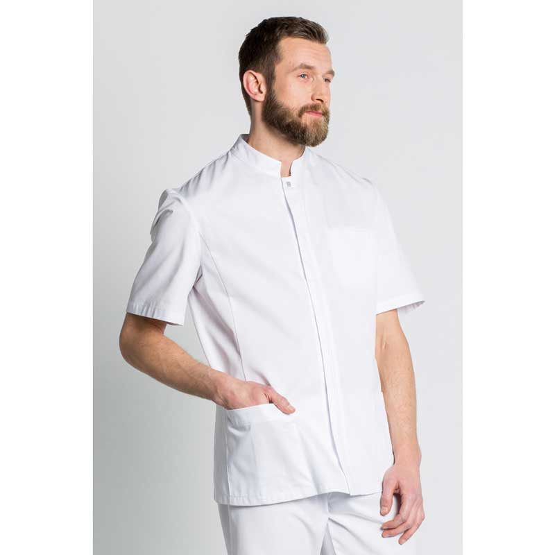 Chaqueta caballero blanca con cuello tirilla - Dyneke 8515700
