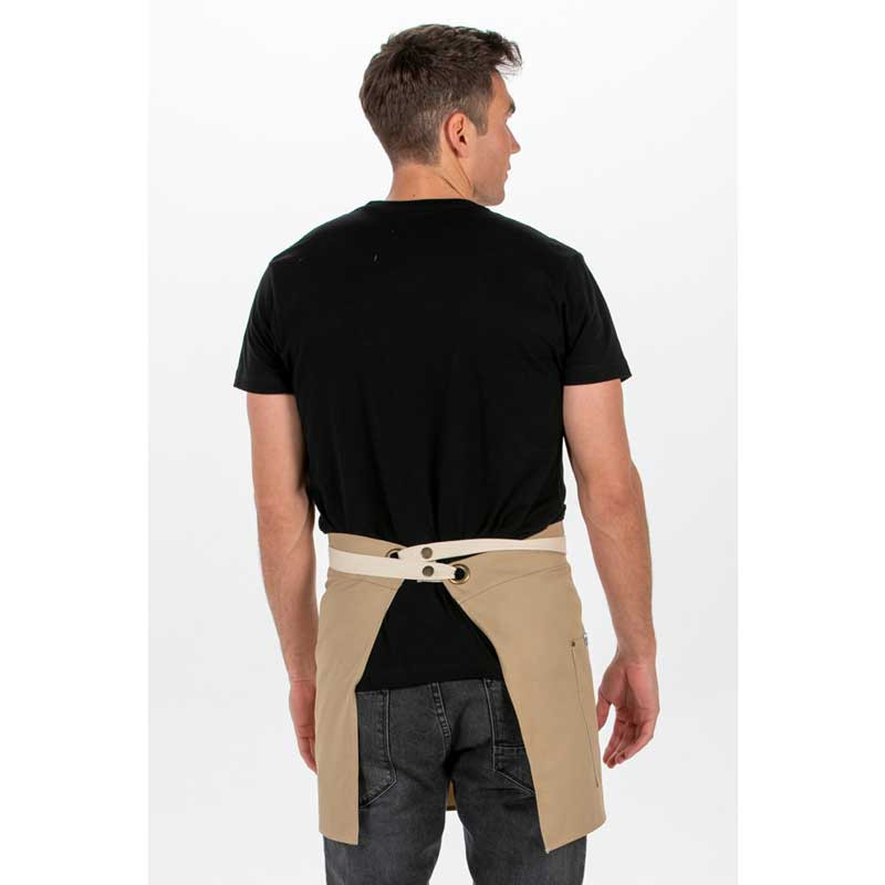 Delantal de cintura unisex beige con bolsillos - Dyneke 8166459