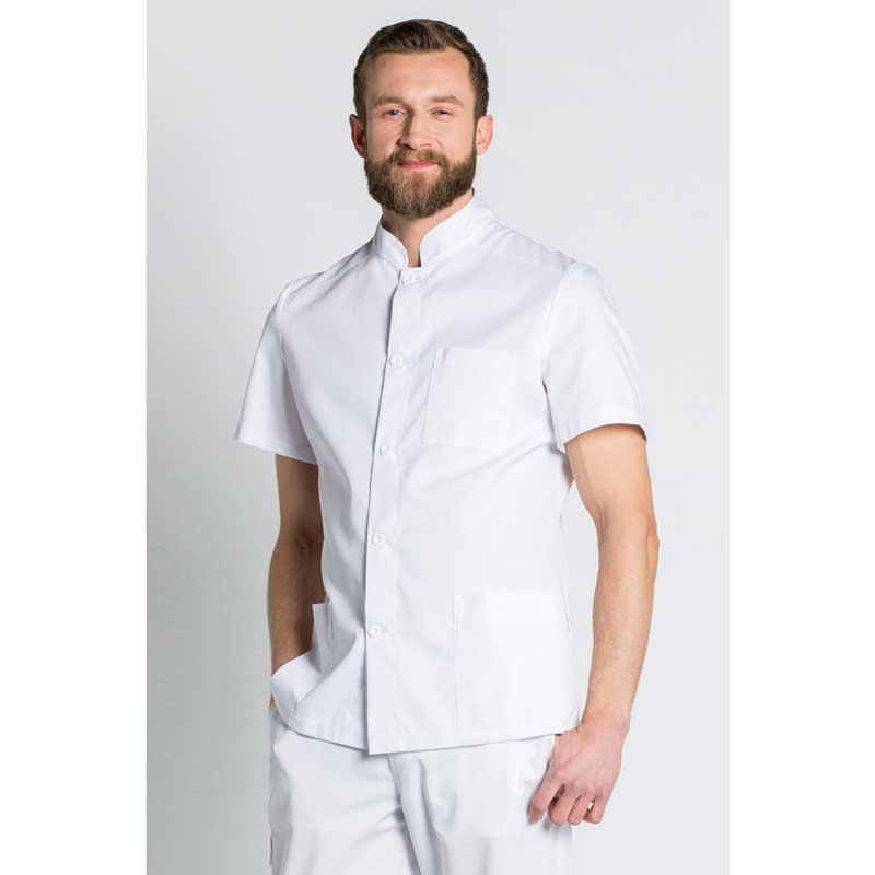 Chaqueta básica de hombre blanca manga corta - Dyneke 8207900