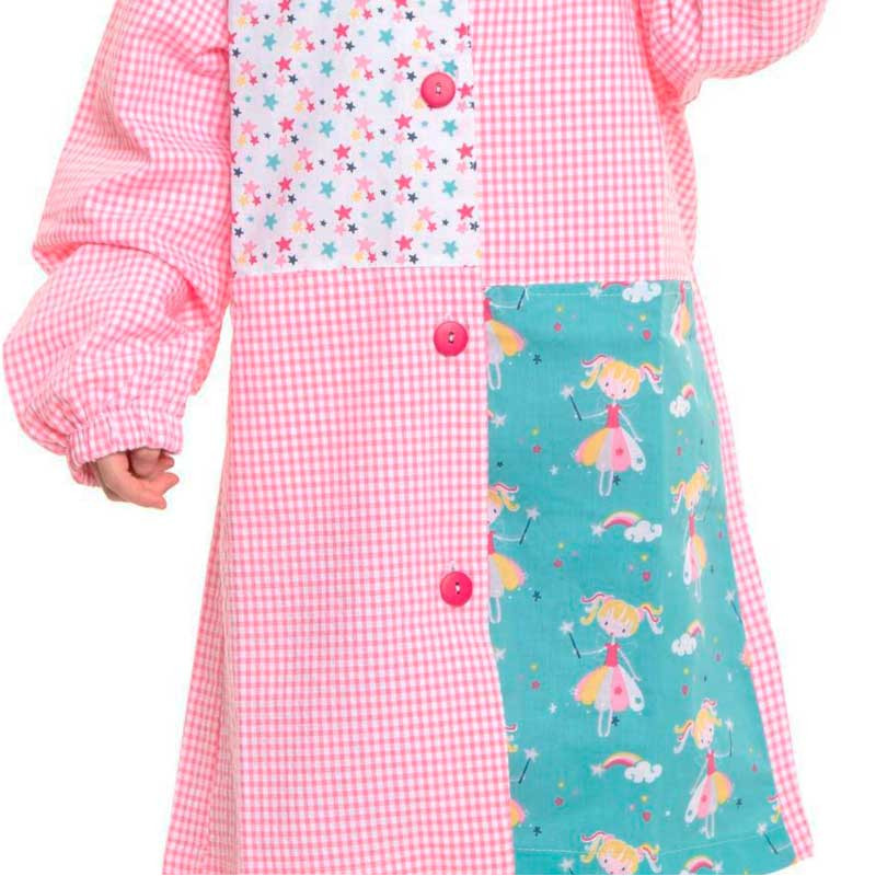 Babi escolar rosa con botones  Hada - Ardeco's