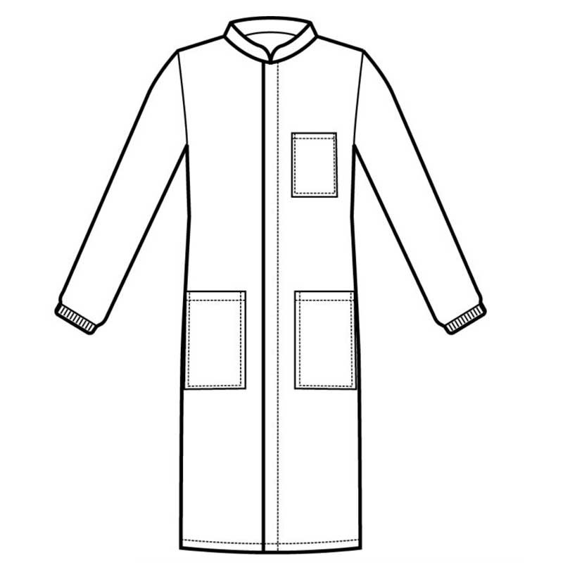 Bata médica de algodón elástico Dover - Isacco