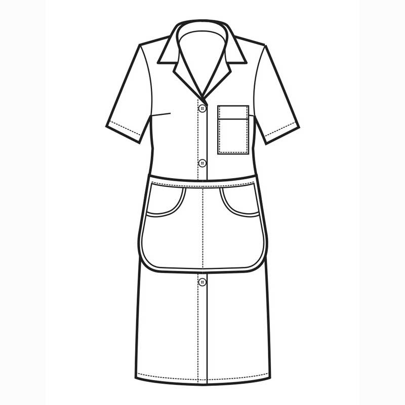 Uniforme laboral servicio doméstico burdeos - Isacco 008903G