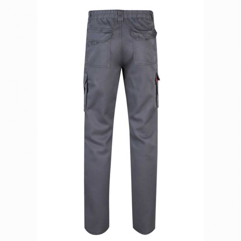 Pantalón de trabajo stretch multibolsillos gris 103002S Velilla - casadelasbatas.com