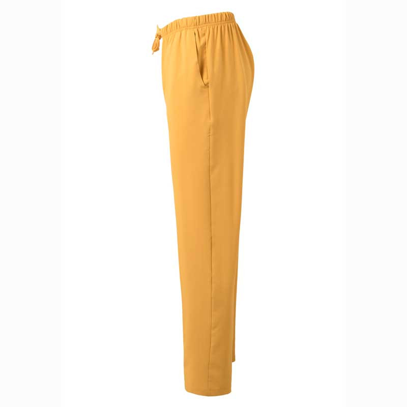 Pantalón sanitario color mostaza con goma y cintas 533007 Velilla - casadelasbatas.com