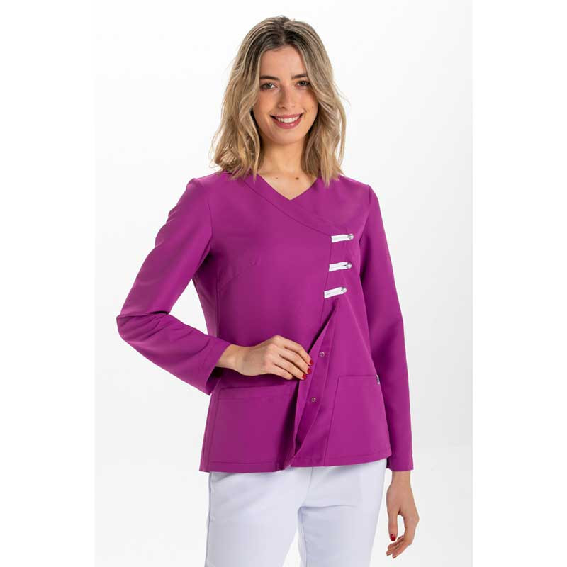 Chaqueta laboral de manga larga púrpura con presillas - Dyneke 8258568