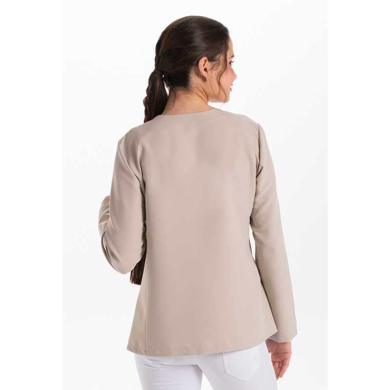 Chaqueta laboral beige de manga larga con presillas marino - Dyneke 8258569