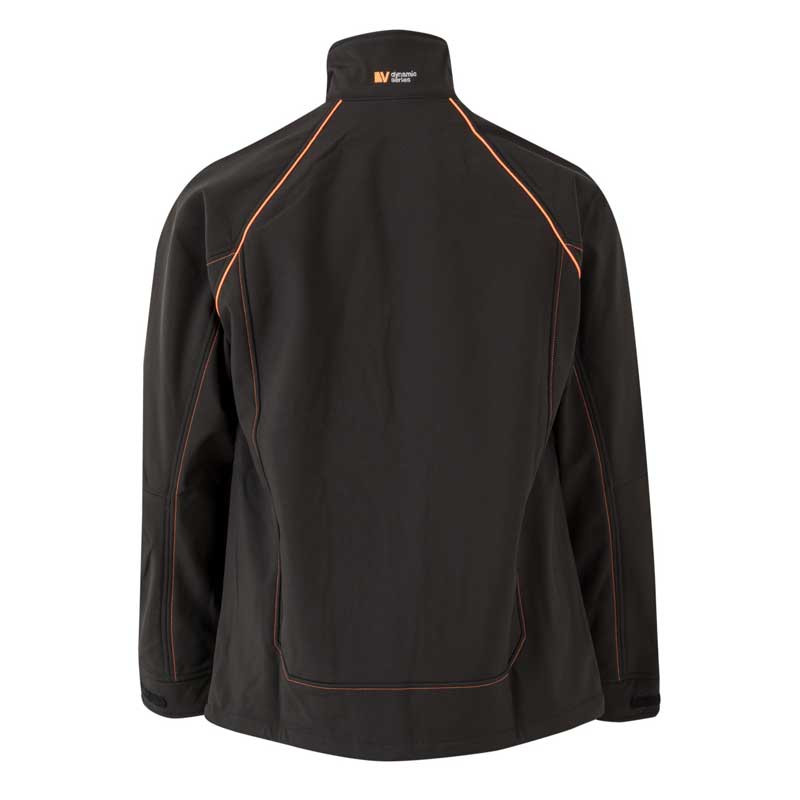 Chaqueta Softshell negra con detalles naranja - Velilla 206001