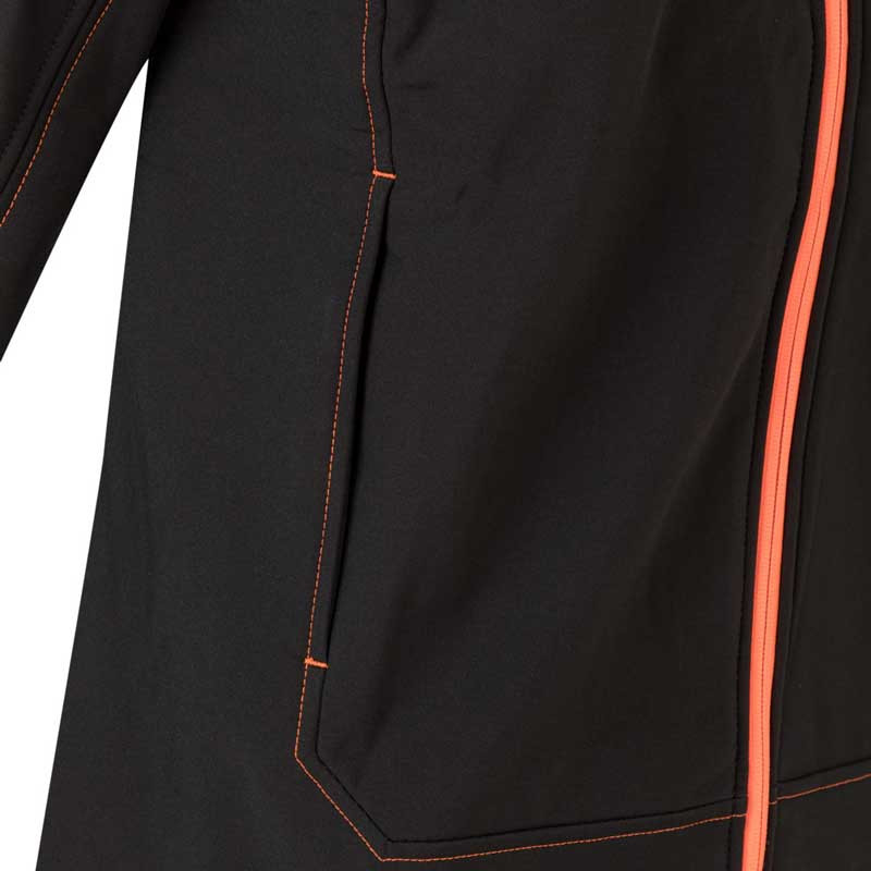 Chaqueta Softshell negra con detalles naranja - Velilla 206001