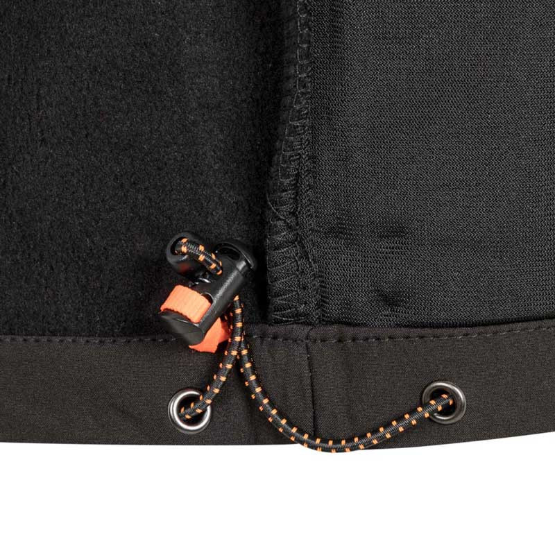 Chaqueta Softshell negra con detalles naranja - Velilla 206001