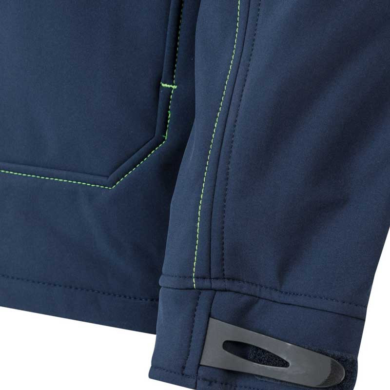 Chaqueta Softshell azul marino con detalles amarillo flúor - Velilla 206001