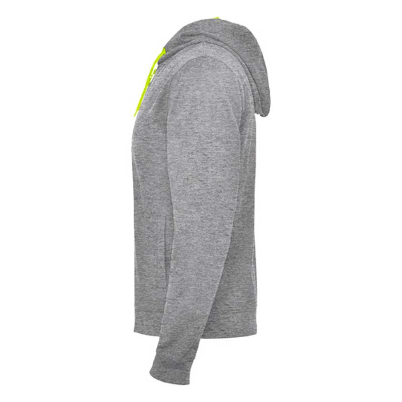 Chaqueta con capucha gris con detalles amarillo flúor Fuji - Roly