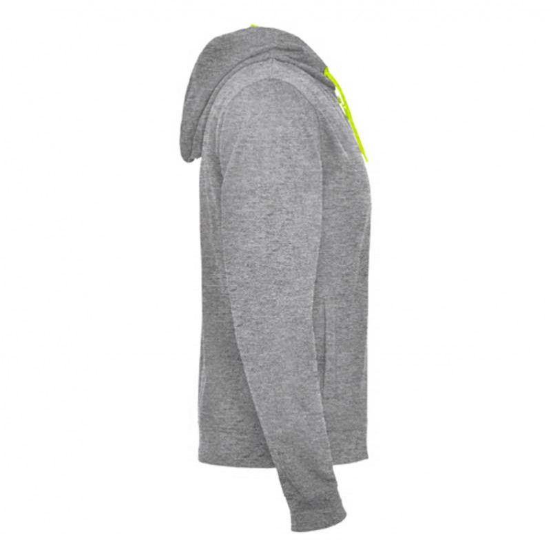 Chaqueta con capucha gris con detalles amarillo flúor Fuji - Roly