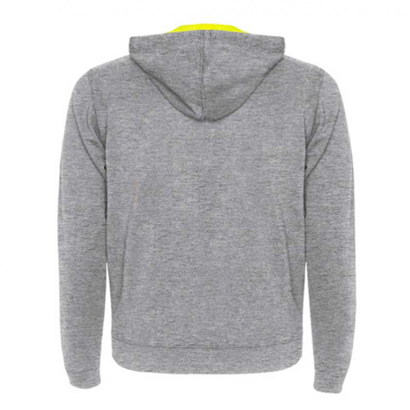 Chaqueta con capucha gris con detalles amarillo flúor Fuji - Roly