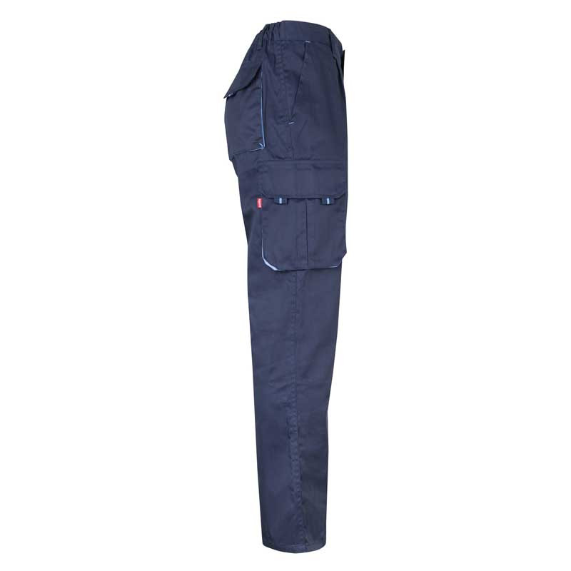 Pantalón de trabajo Stretch bicolor azul Navy combinado - Velilla 103024S