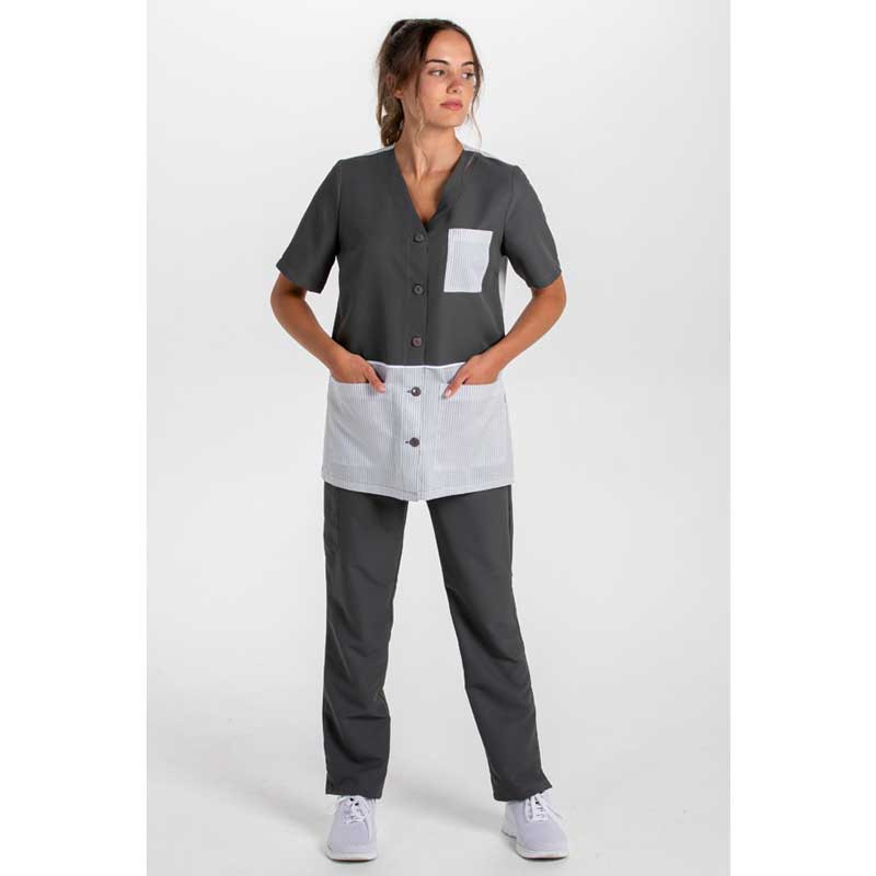 Casaca de trabajo gris marengo para limpieza - Dyneke 8038584